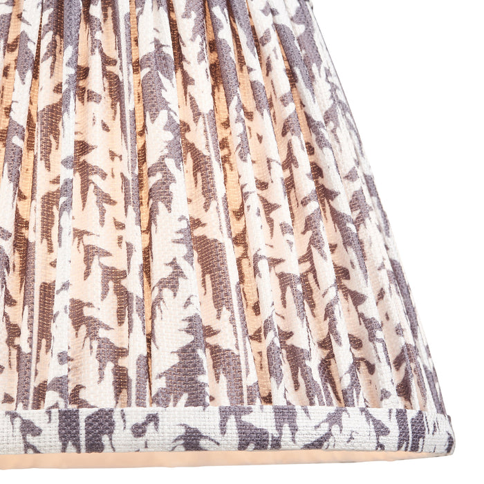 20cm Tapered cylinder Lamp Shade - Pearl grey fabric - Pleated Handcrafted Light