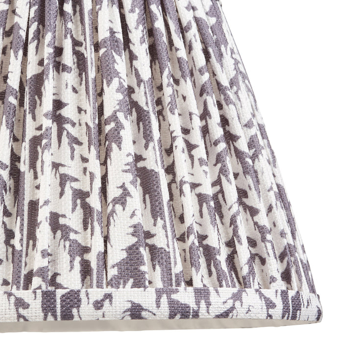 20cm Tapered cylinder Lamp Shade - Pearl grey fabric - Pleated Handcrafted Light