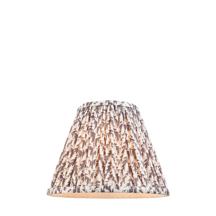 25cm Tapered cylinder Lamp Shade - Pearl grey fabric - Pleated Handcrafted Light