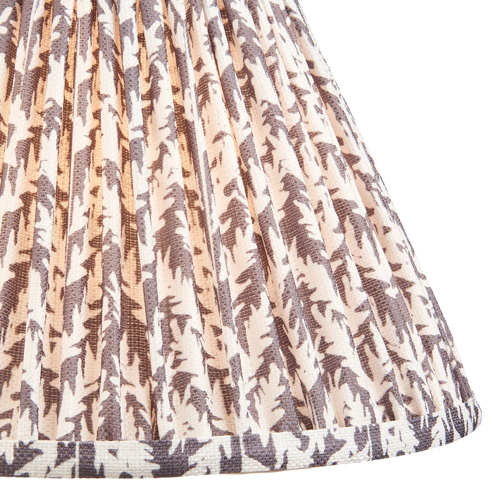 2 PACK 30cm Tapered cylinder Lamp Shade - Pearl grey fabric - Pleated Handcrafted Light