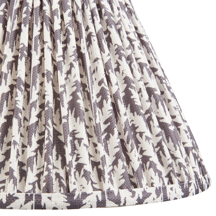 2 PACK 30cm Tapered cylinder Lamp Shade - Pearl grey fabric - Pleated Handcrafted Light