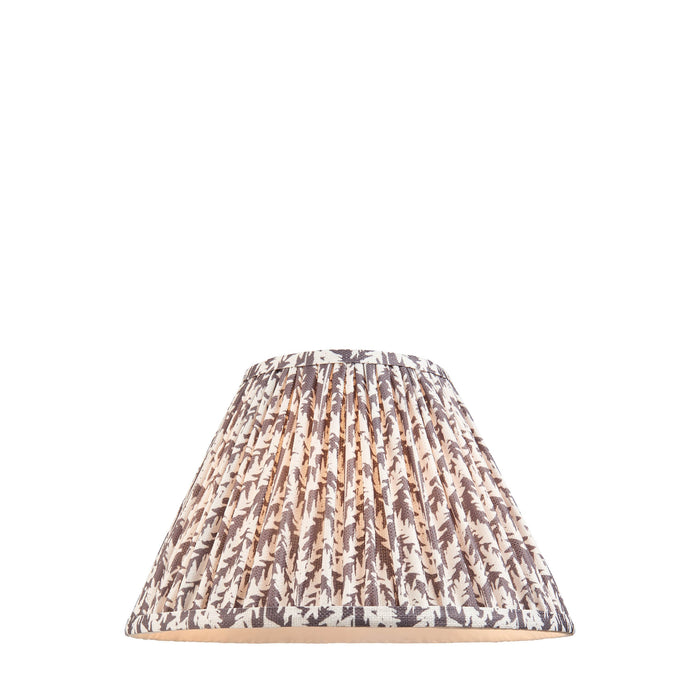 30cm Tapered cylinder Lamp Shade - Pearl grey fabric - Pleated Handcrafted Light