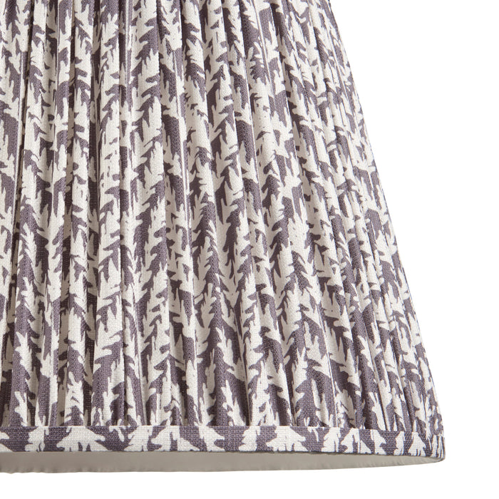 40cm Tapered cylinder Lamp Shade - Pearl grey fabric - Pleated Handcrafted Light