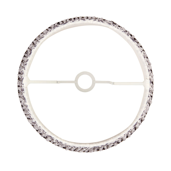 40cm Tapered cylinder Lamp Shade - Pearl grey fabric - Pleated Handcrafted Light