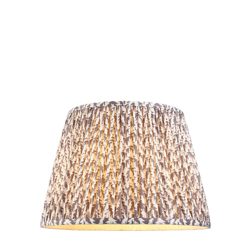 40cm Tapered cylinder Lamp Shade - Pearl grey fabric - Pleated Handcrafted Light