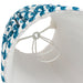 16cm Tapered cylinder Lamp Shade - Marlin blue fabric - Pleated Wave Handcrafted Light
