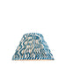 30cm Tapered cylinder Lamp Shade - Marlin blue fabric - Pleated Wave Handcrafted Light