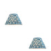 2 PACK 30cm Tapered cylinder Lamp Shade - Marlin blue fabric - Pleated Wave Handcrafted Light