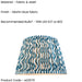 2 PACK 35cm Tapered cylinder Lamp Shade - Marlin blue fabric - Pleated Wave Handcrafted Light