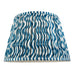 35cm Tapered cylinder Lamp Shade - Marlin blue fabric - Pleated Wave Handcrafted Light