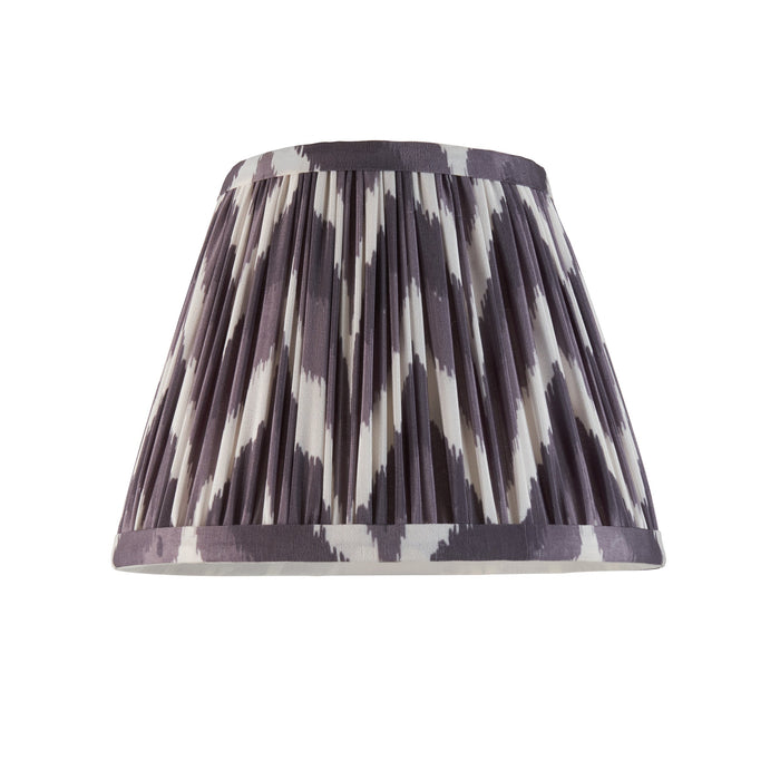 2 PACK 20cm Tapered cylinder Lamp Shade - Pearl grey fabric - Pleated Zigzag Handcrafted Light