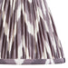 25cm Tapered cylinder Lamp Shade - Pearl grey fabric - Pleated Zigzag Handcrafted Light