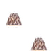 2 PACK 25cm Tapered cylinder Lamp Shade - Pearl grey fabric - Pleated Zigzag Handcrafted Light