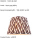 2 PACK 35cm Tapered cylinder Lamp Shade - Pearl grey fabric - Pleated Zigzag Handcrafted Light