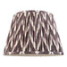 35cm Tapered cylinder Lamp Shade - Pearl grey fabric - Pleated Zigzag Handcrafted Light