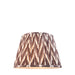 35cm Tapered cylinder Lamp Shade - Pearl grey fabric - Pleated Zigzag Handcrafted Light