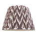 2 PACK 40cm Tapered cylinder Lamp Shade - Pearl grey fabric - Pleated Zigzag Handcrafted Light