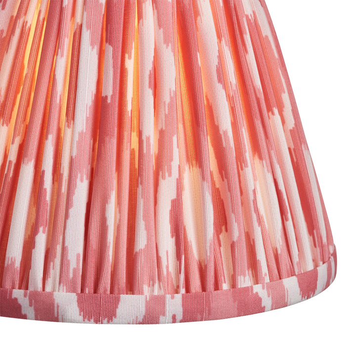 16cm Tapered cylinder Lamp Shade - Coral pink fabric - Pleated Spot Handcrafted Light