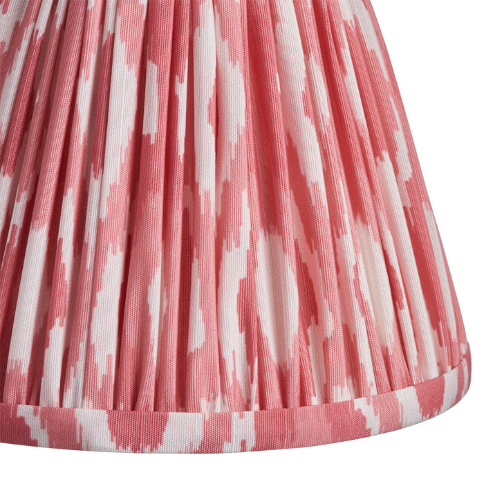 16cm Tapered cylinder Lamp Shade - Coral pink fabric - Pleated Spot Handcrafted Light
