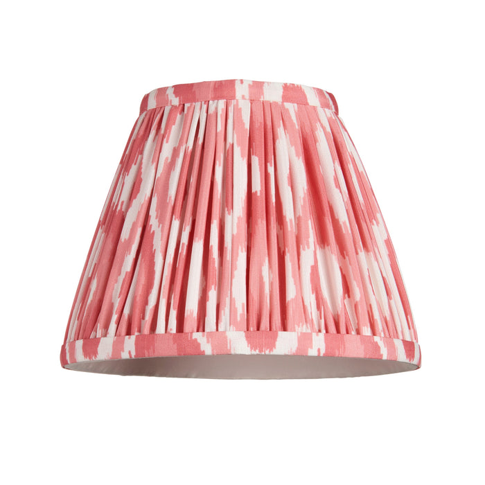 16cm Tapered cylinder Lamp Shade - Coral pink fabric - Pleated Spot Handcrafted Light