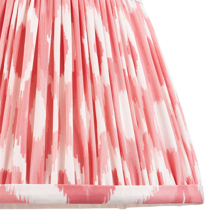 2 PACK 20cm Tapered cylinder Lamp Shade - Coral pink fabric - Pleated Spot Handcrafted Light