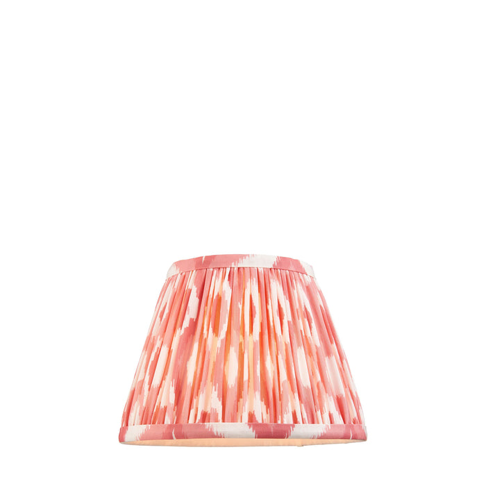 20cm Tapered cylinder Lamp Shade - Coral pink fabric - Pleated Spot Handcrafted Light
