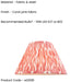 2 PACK 30cm Tapered cylinder Lamp Shade - Coral pink fabric - Pleated Spot Handcrafted Light