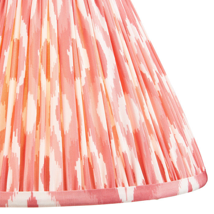 30cm Tapered cylinder Lamp Shade - Coral pink fabric - Pleated Spot Handcrafted Light