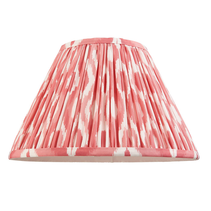 30cm Tapered cylinder Lamp Shade - Coral pink fabric - Pleated Spot Handcrafted Light