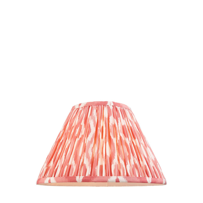 30cm Tapered cylinder Lamp Shade - Coral pink fabric - Pleated Spot Handcrafted Light