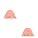 2 PACK 30cm Tapered cylinder Lamp Shade - Coral pink fabric - Pleated Spot Handcrafted Light