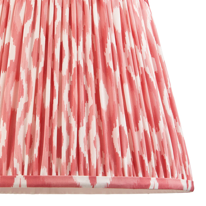 35cm Tapered cylinder Lamp Shade - Coral pink fabric - Pleated Spot Handcrafted Light