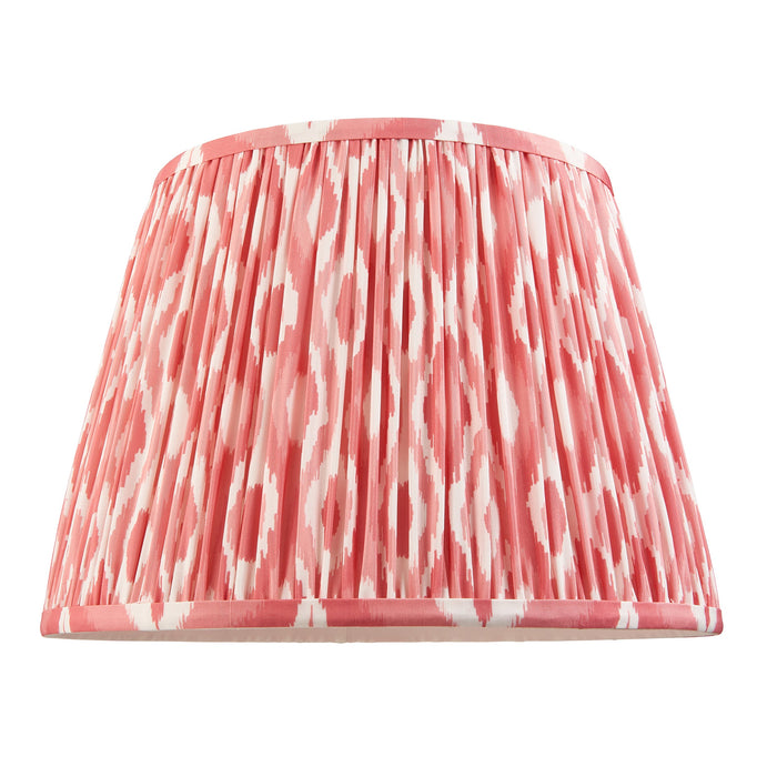 2 PACK 35cm Tapered cylinder Lamp Shade - Coral pink fabric - Pleated Spot Handcrafted Light