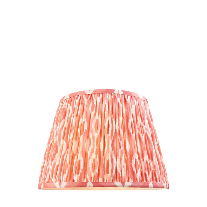 35cm Tapered cylinder Lamp Shade - Coral pink fabric - Pleated Spot Handcrafted Light