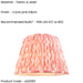2 PACK 40cm Tapered cylinder Lamp Shade - Coral pink fabric - Pleated Spot Handcrafted Light