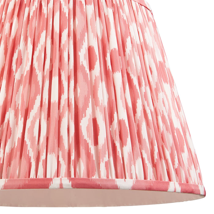 40cm Tapered cylinder Lamp Shade - Coral pink fabric - Pleated Spot Handcrafted Light