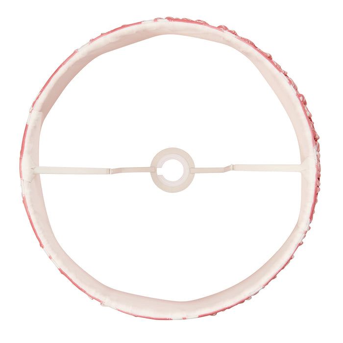 40cm Tapered cylinder Lamp Shade - Coral pink fabric - Pleated Spot Handcrafted Light