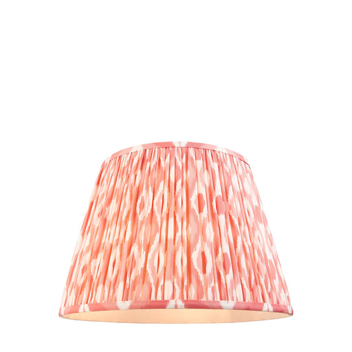 40cm Tapered cylinder Lamp Shade - Coral pink fabric - Pleated Spot Handcrafted Light