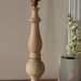 Table Lamp Base Only - Natural wood & brushed aged brass plate - 10W LED B22
