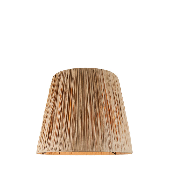 32cm Tapered cylinder Lamp Shade - Natural raffia - Pleated Handcrafted Light