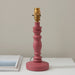 2 PACK Table Lamp Base Only - Satin pink clay paint & brushed aged brass plate - 7W LED B22