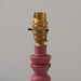 Table Lamp Base Only - Satin pink clay paint & brushed aged brass plate - 7W LED B22