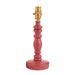 Table Lamp Base Only - Satin pink clay paint & brushed aged brass plate - 7W LED B22