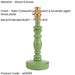 2 PACK Table Lamp Base Only - Satin Cotswold green paint & brushed aged brass plate - 7W LED B22
