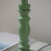 2 PACK Table Lamp Base Only - Satin Cotswold green paint & brushed aged brass plate - 7W LED B22