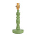 Table Lamp Base Only - Satin Cotswold green paint & brushed aged brass plate - 7W LED B22