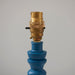 2 PACK Table Lamp Base Only - Satin marlin blue paint & brushed aged brass plate - 7W LED B22