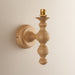Dimmable Wall Light - Natural ash & brushed aged brass plate - Classic Wood Sconce