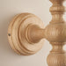 2 PACK Dimmable Wall Light - Natural ash & brushed aged brass plate - Classic Wood Sconce