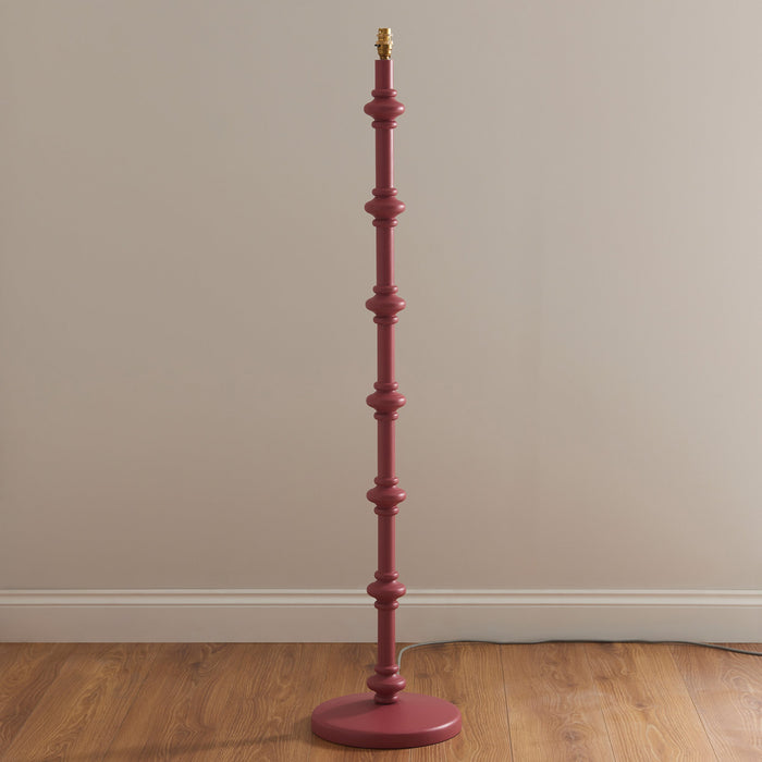 2 PACK 1380mm Tall Floor Lamp - Satin pink clay paint - Trendy Pastel Base Only - 10W LED B22
